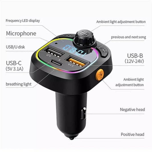 🔌 Chargeur Voiture All-in-One + MP3 Bluetooth 🚗💥
Chargez + Écoutez + Appelez, tout en conduisant en toute sécurité !